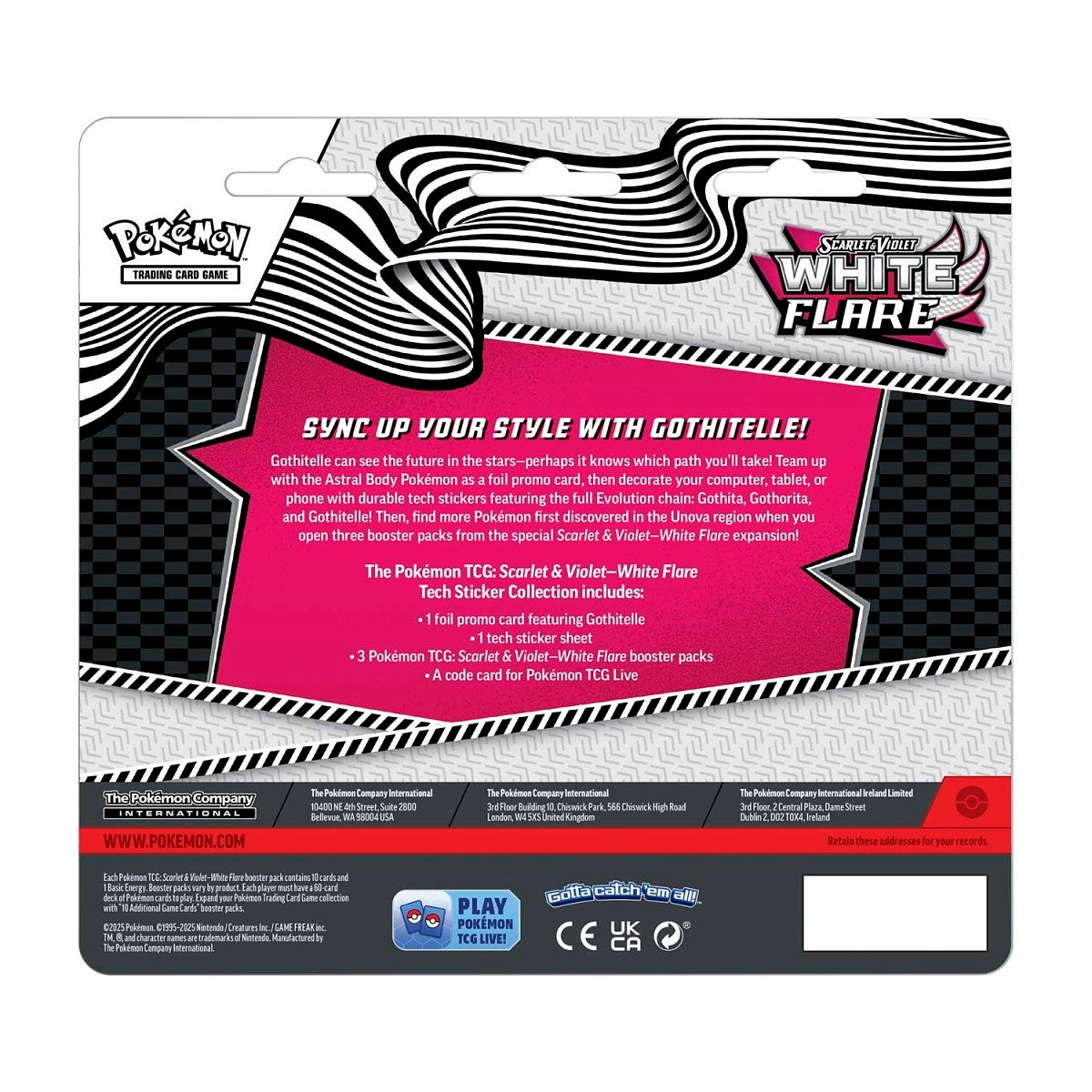 White Flare Tech Sticker Collection 3-pack Blister