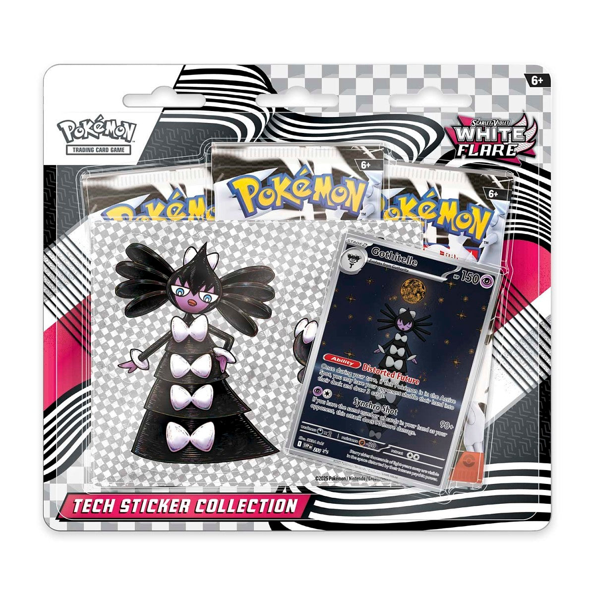 White Flare Tech Sticker Collection 3-pack Blister