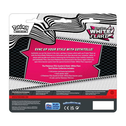 White Flare Tech Sticker Collection 3-pack Blister