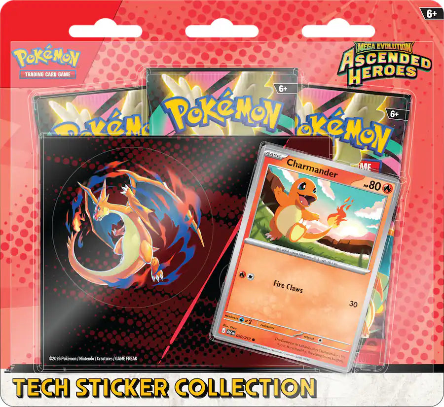 Ascended Heroes Tech Sticker Collection 3-pack Blister - Charmander