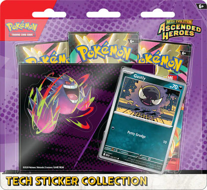 Ascended Heroes Tech Sticker Collection 3-pack Blister - Gastly