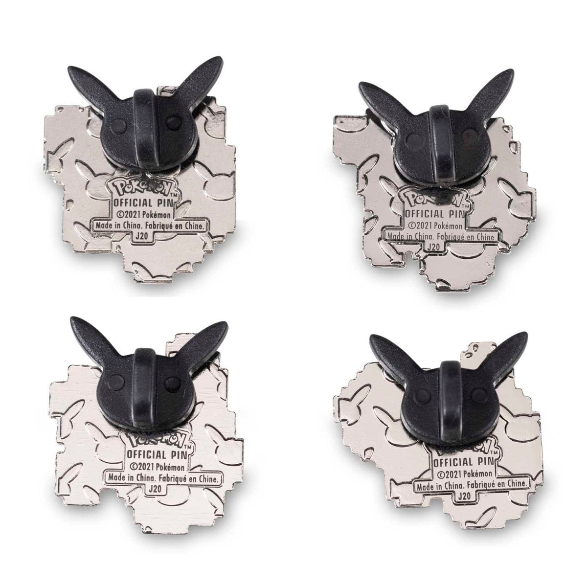 Eevee, Vaporeon, Jolteon, Flareon Pixel Pins 4pk