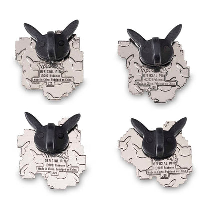 Eevee, Vaporeon, Jolteon, Flareon Pixel Pins 4pk