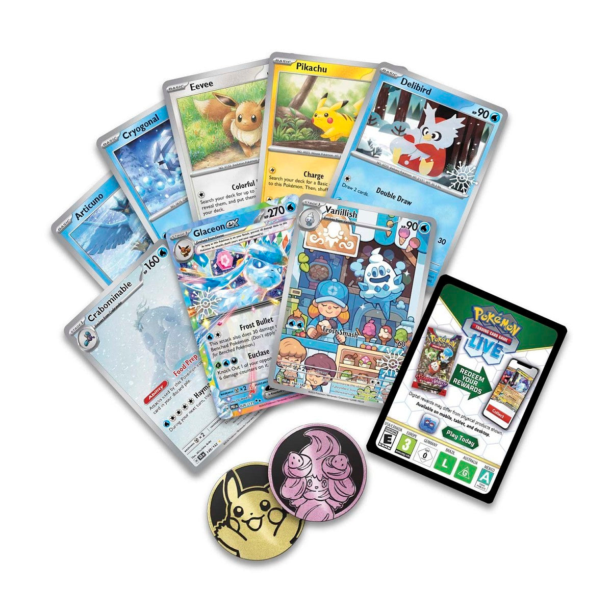 2025 Holiday Calendar (Glaceon, Crabominable, Articuno)